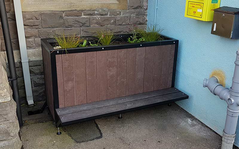 SuDS Planter Commercial Abergavenny Community Centre