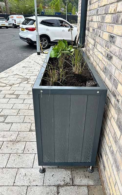 SuDS Planter Community Abergavenny Police Station