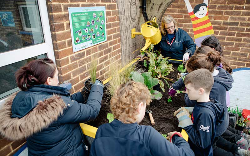 SuDS Planter Education Castlehill Doncaster